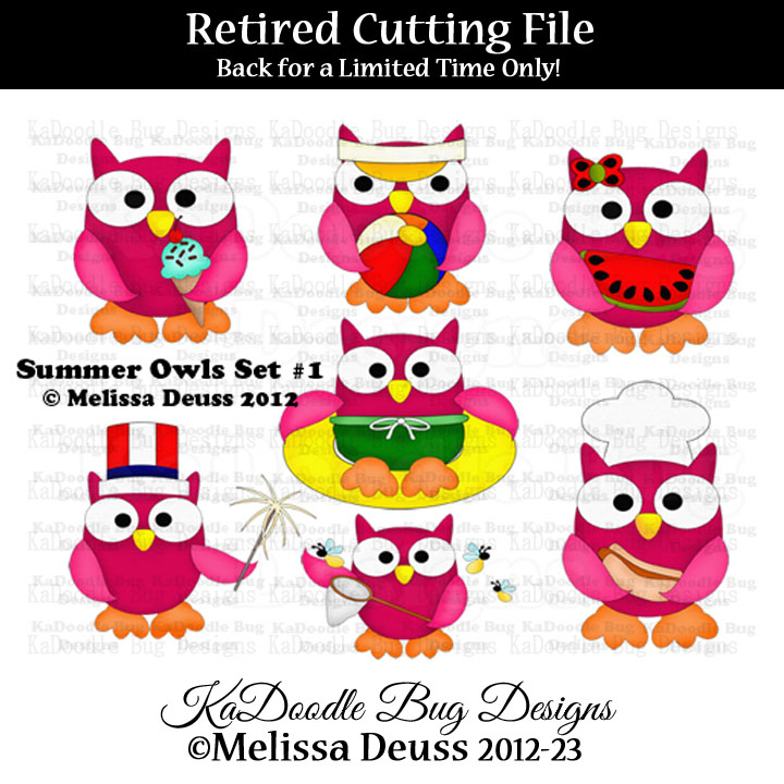 Summer Owls Set 1